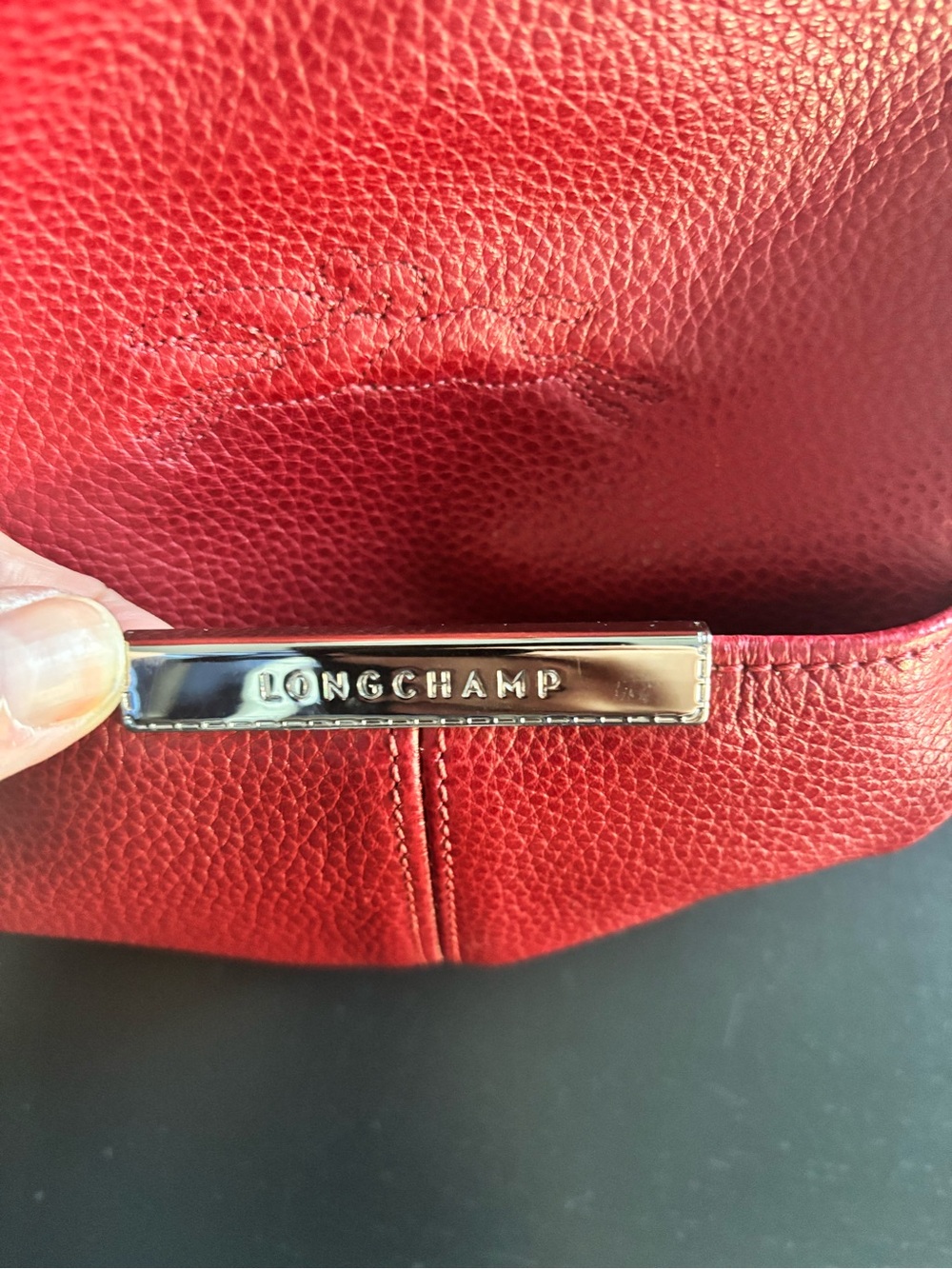 Longchamp Foulonne Hobo Leather Shoulder Bag - Picture 5 of 16
